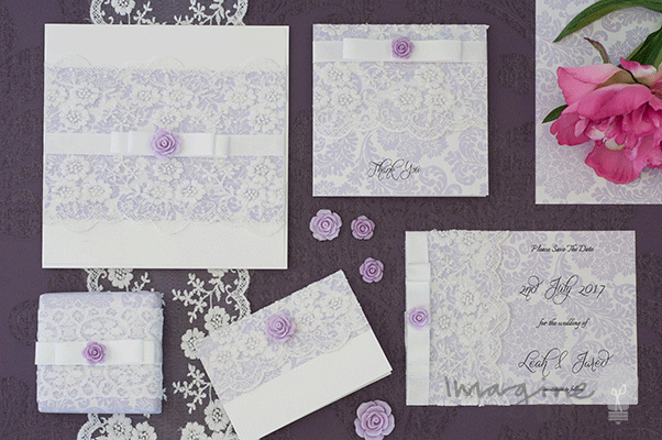 How to Make... Lilac and Lace Wedding Stationery