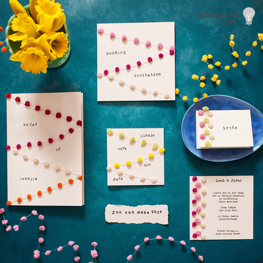 How To Make .... Fun Pompom Wedding Stationery