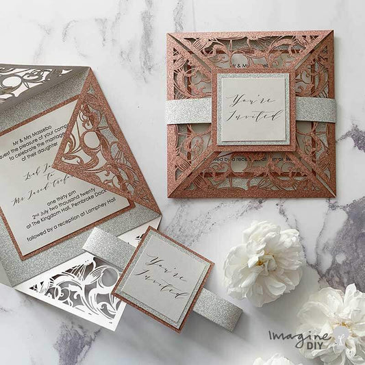 How To Make .... Glitter Laser Cut Invitations