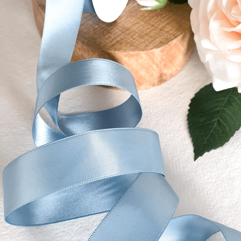 French Blue Satin Ribbon  ImagineDIY 25mm 1 Meter 
