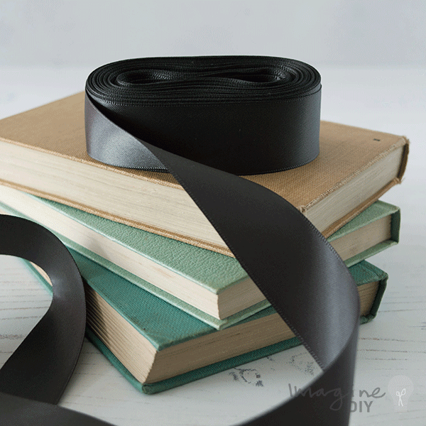 Charcoal Grey Satin Ribbon ImagineDIY 25mm 1 Meter