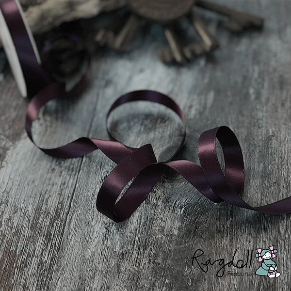 Shadow Purple Satin Ribbon  ImagineDIY 13mm 1 Meter 