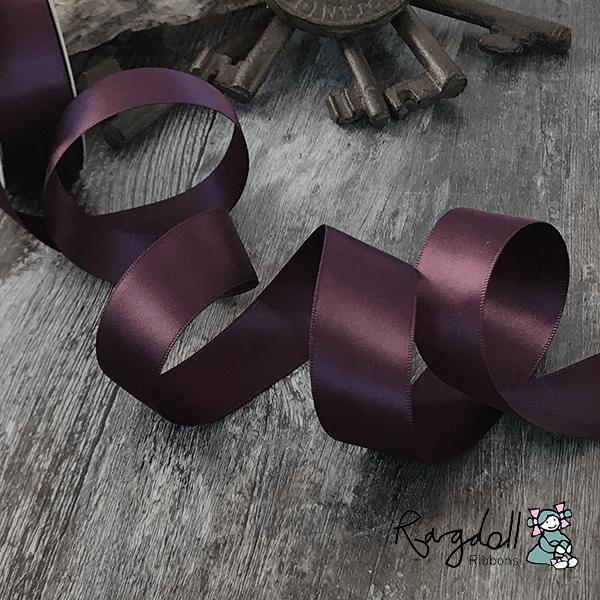 Shadow Purple Satin Ribbon  ImagineDIY 25mm 1 Meter 