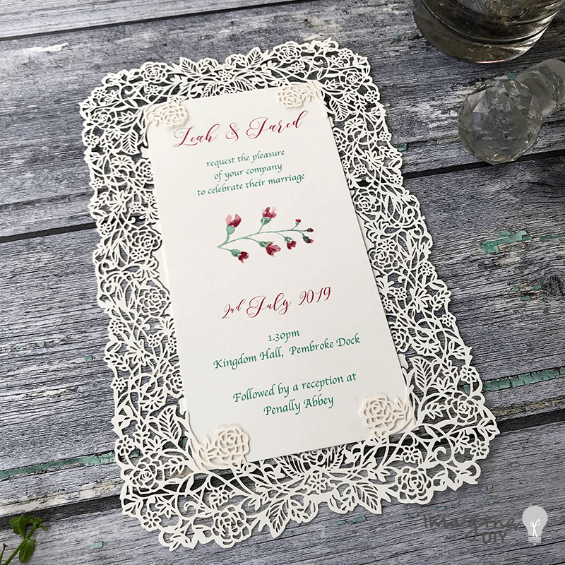 Climbing Rose Laser Cut - Off White ImagineDIY