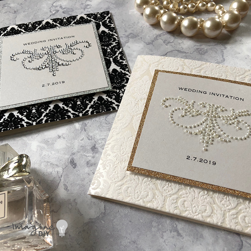 Renaissance Flocked Paper White ImagineDIY