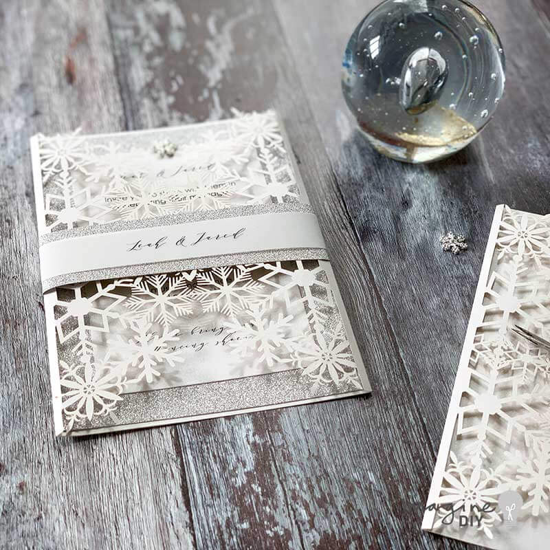 Sansa Winter Laser Cut Invitation - White ImagineDIY