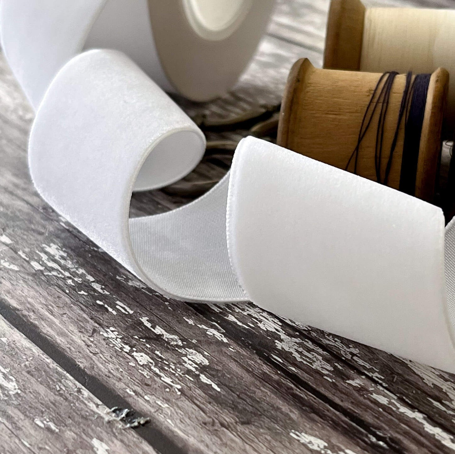 White Velvet Ribbon - 3 Meter Roll ImagineDIY