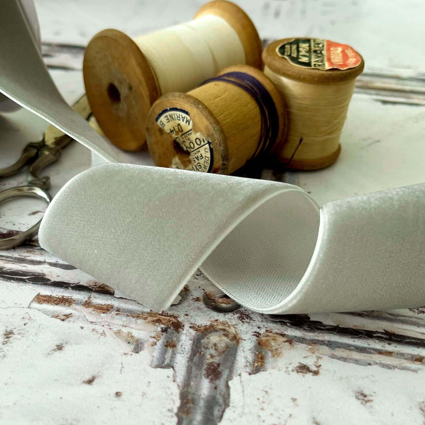 Silver Grey Velvet Ribbon - 3 Meter Roll ImagineDIY 38mm