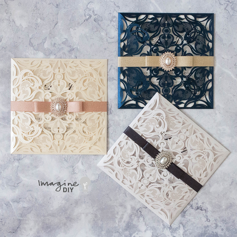 Jaipur Wedding Invitation - White ImagineDIY