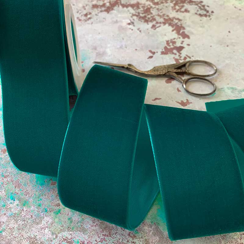 Teal Velvet Ribbon - 3 Meter Roll ImagineDIY 38mm