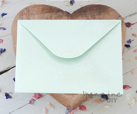 Pearlised Mint Green Envelope - 16.5 x 15cm ImagineDIY
