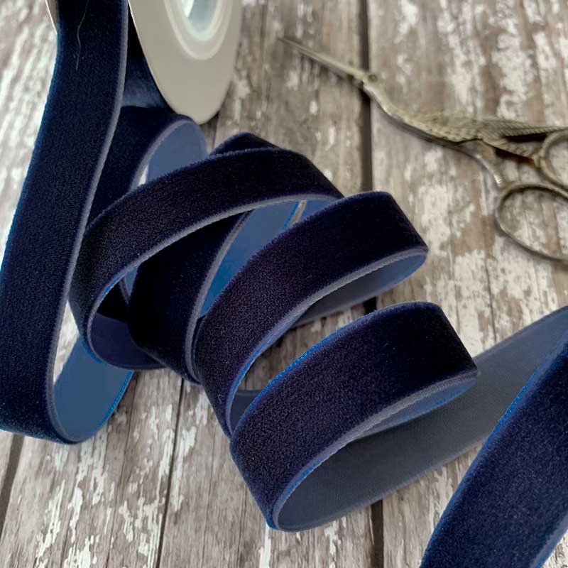 Navy Blue Velvet Ribbon - 3 Meter Roll ImagineDIY 16mm