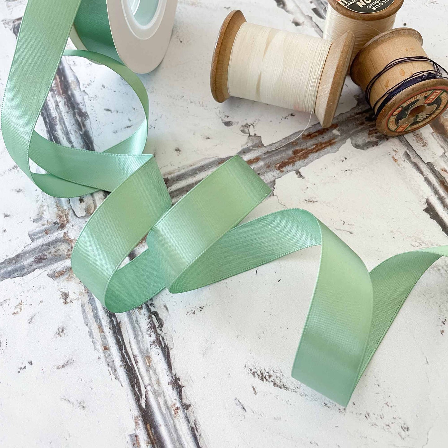 Sage Green Satin Ribbon  ImagineDIY 19mm 1 Meter 