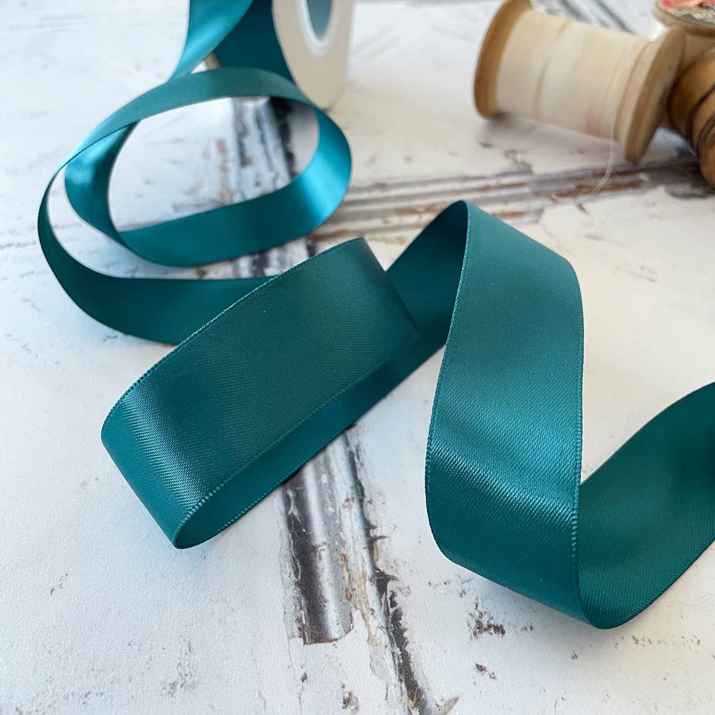 Teal Satin Ribbon ImagineDIY 25mm 1 Meter