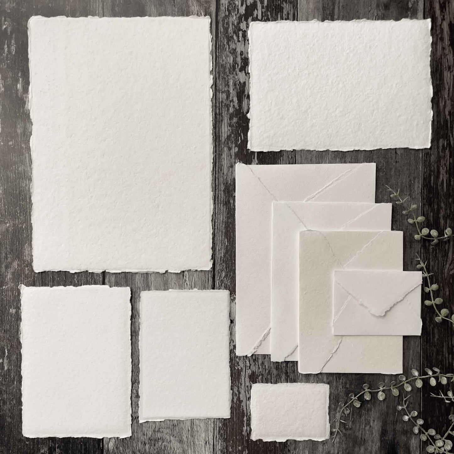 Premium White Handmade Paper, Card and Envelopes (vegan)  ImagineDIY   