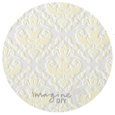 Amelia Flocked Paper Cream ImagineDIY