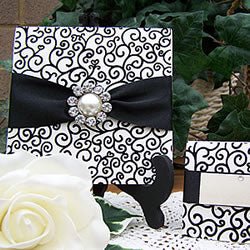 Venus Flocked Paper in Black ImagineDIY