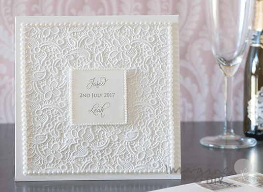 Luxury Lace Embossed Paper Pearl  ImagineDIY   