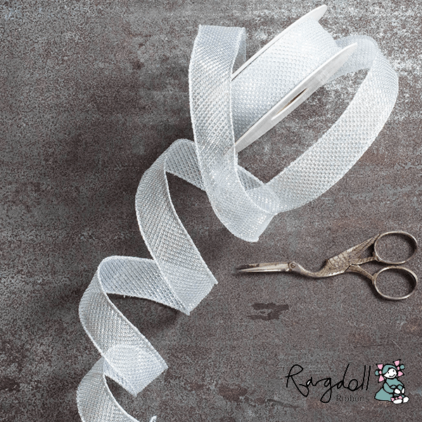 White Shimmer Ribbon ImagineDIY