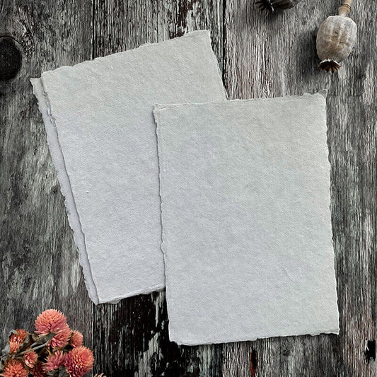 Light Grey Handmade Paper, Card and Envelopes. (Vegan)  ImagineDIY Paper  