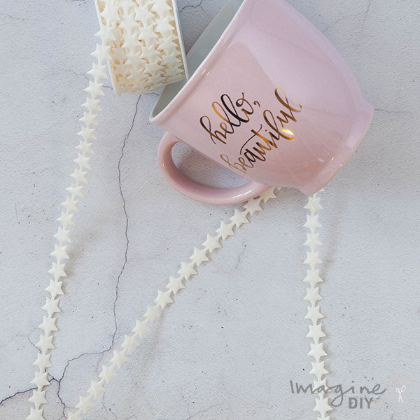 White Padded Stars ImagineDIY 1 Meter