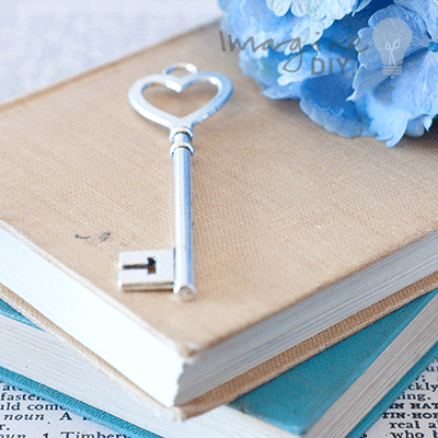 Key to My Heart in Silver ImagineDIY Large