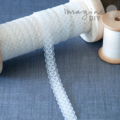 Ivory Lace Ribbon 5/8" ImagineDIY 1 Meter