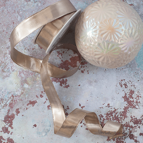 Metallic Gold Wire Edged Ribbon ImagineDIY 1 Meter