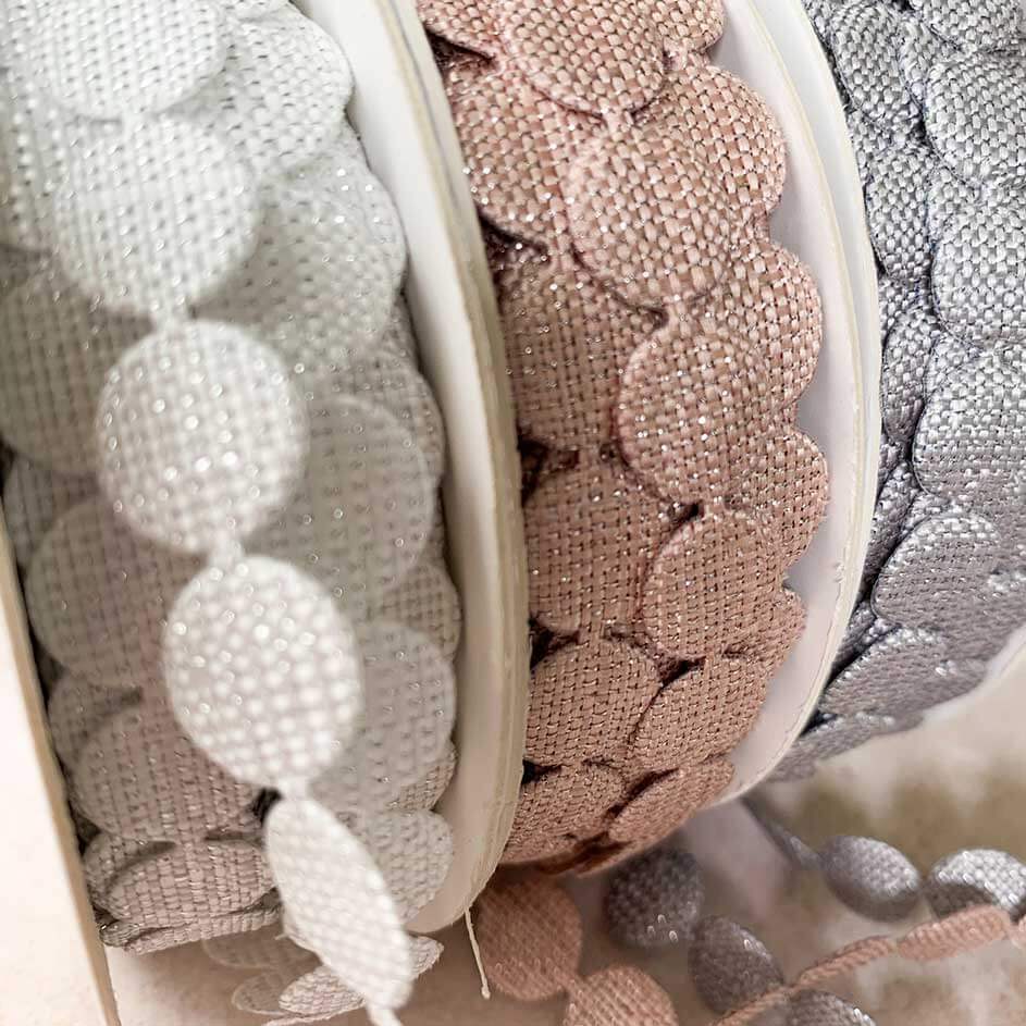 Perluxe Sparkle Dots Ribbon - Silver ImagineDIY