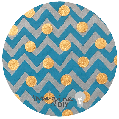 Razzle Dazzle in Turquoise, Blue and Gold (recycled cotton paper) ImagineDIY