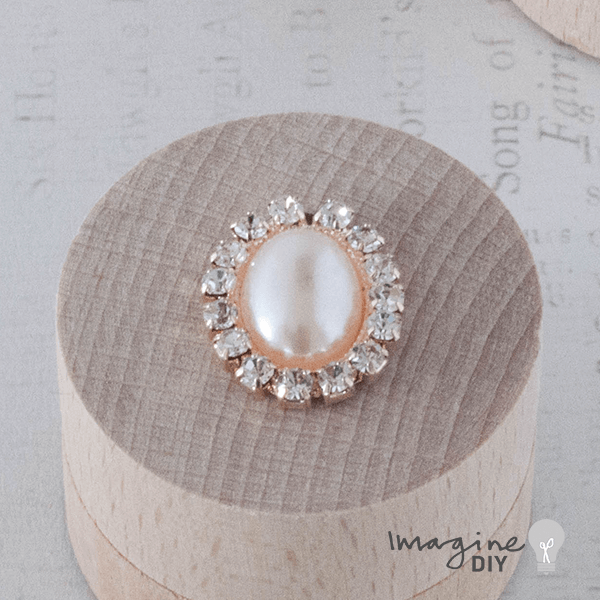 Pearl and Crystal Oval - Rose Gold ImagineDIY
