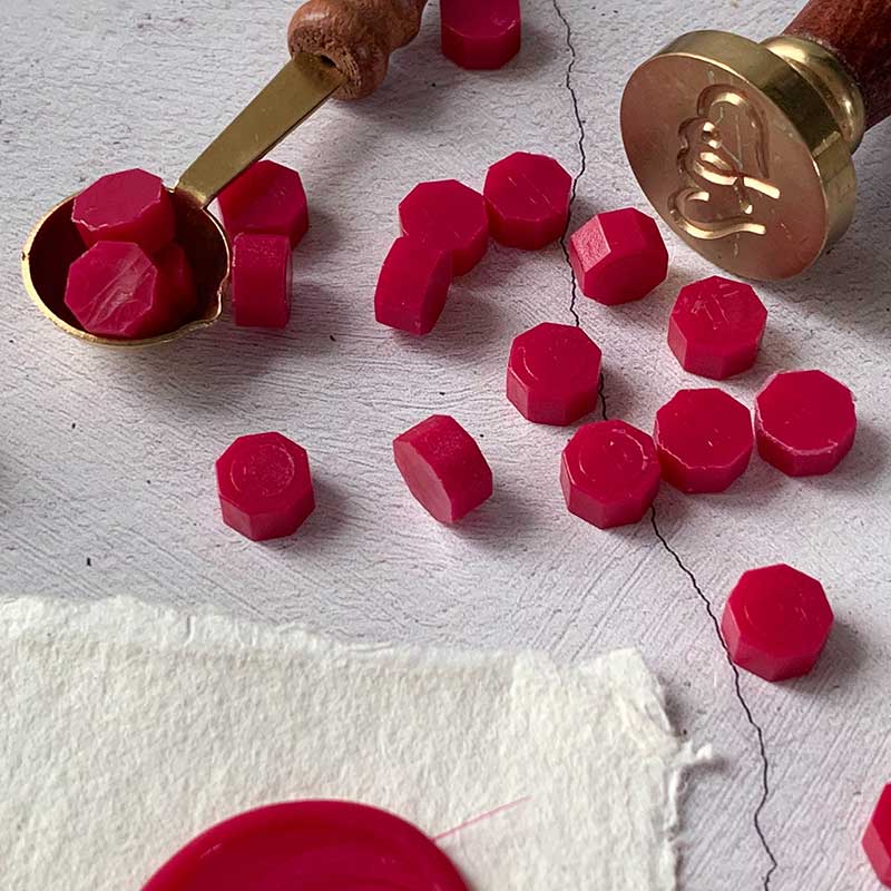 Sealing Wax BEADS - Ruby Red ImagineDIY