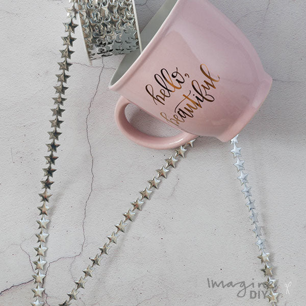 Padded Stars Silver ImagineDIY 1 Meter