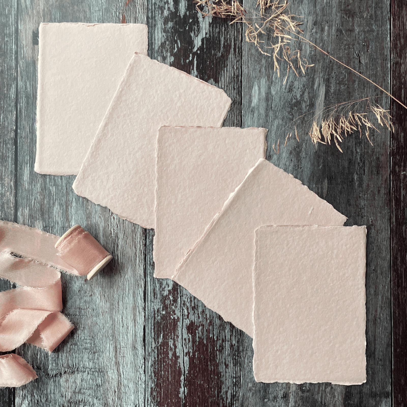 Blush Handmade Paper. Card and Envelopes (Vegan)  ImagineDIY Paper A6 