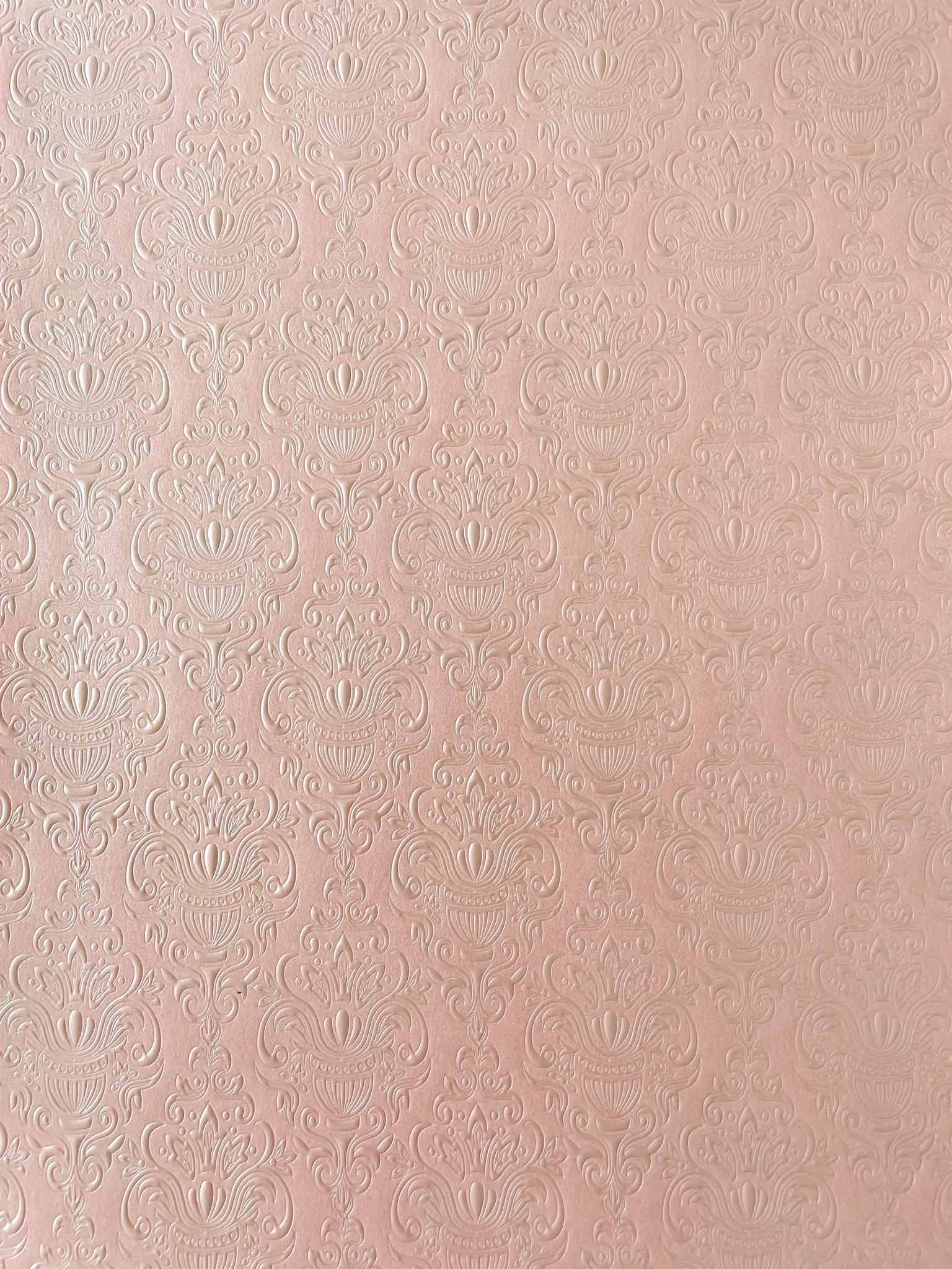Antoinette Embossed Paper in Pink  ImagineDIY   