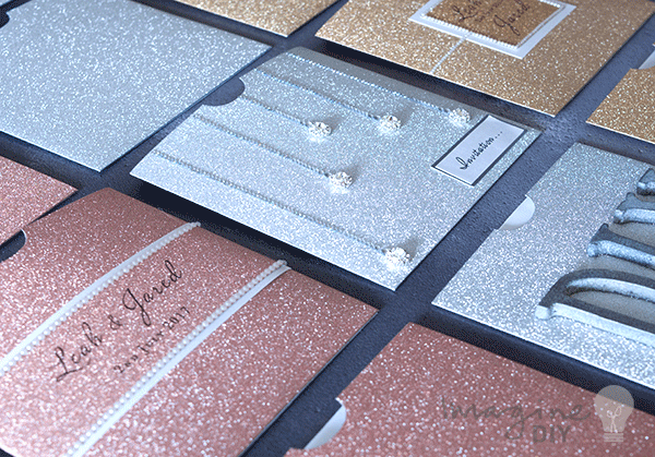 Square Glitter Wallet Gold ImagineDIY