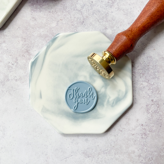 Ceramic Wax Stamp Mat - Blue Marble  ImagineDIY   