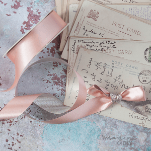 Double Sided Satin Metallic Ribbon Blush Peach ImagineDIY 25mm 1 Meter