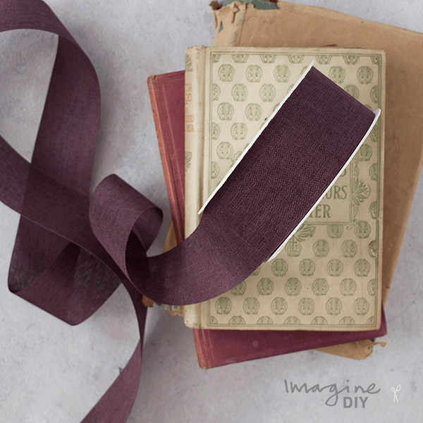 Lino Ribbon Burgundy ImagineDIY 40mm 1 Meter