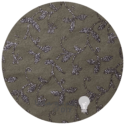 Clematis Glitter in Grey (recycled cotton paper) ImagineDIY