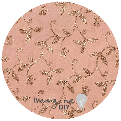 Clematis Glitter in Peach (recycled cotton paper) ImagineDIY