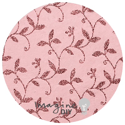 Clematis Glitter in Pink (recycled cotton paper) ImagineDIY