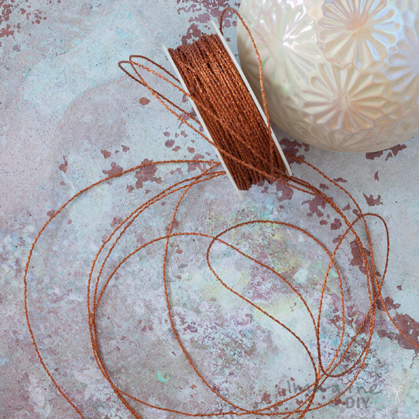 Copper Metallic Wire Edged Cord ImagineDIY 1 Meter
