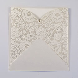 Chantilly Lace Wallet Invitation - with insert and envelope ImagineDIY