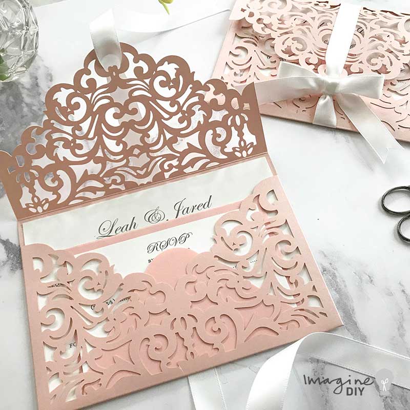 Blush Pink RSVP cards / envelopes ImagineDIY