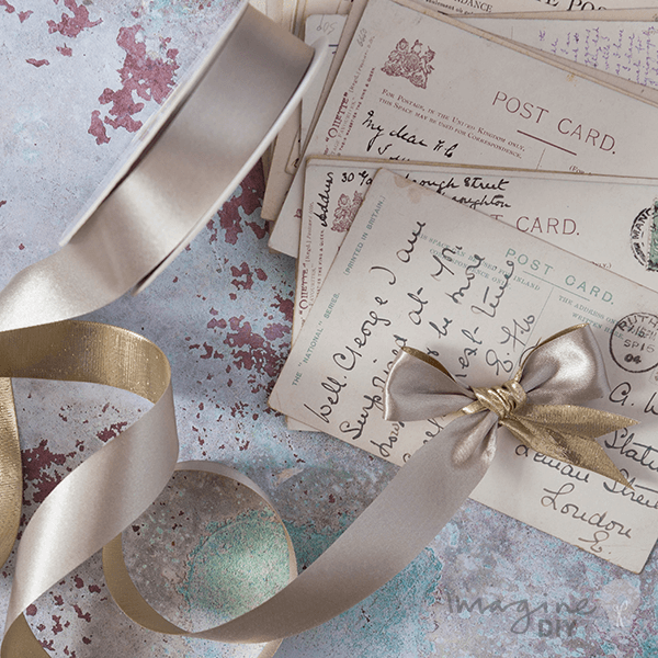 Double Sided Satin Metallic Ribbon Champagne/Gold ImagineDIY 25mm 1 Meter