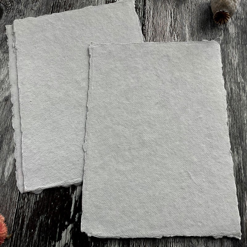 Light Grey Handmade Paper, Card and Envelopes. (Vegan)  ImagineDIY   