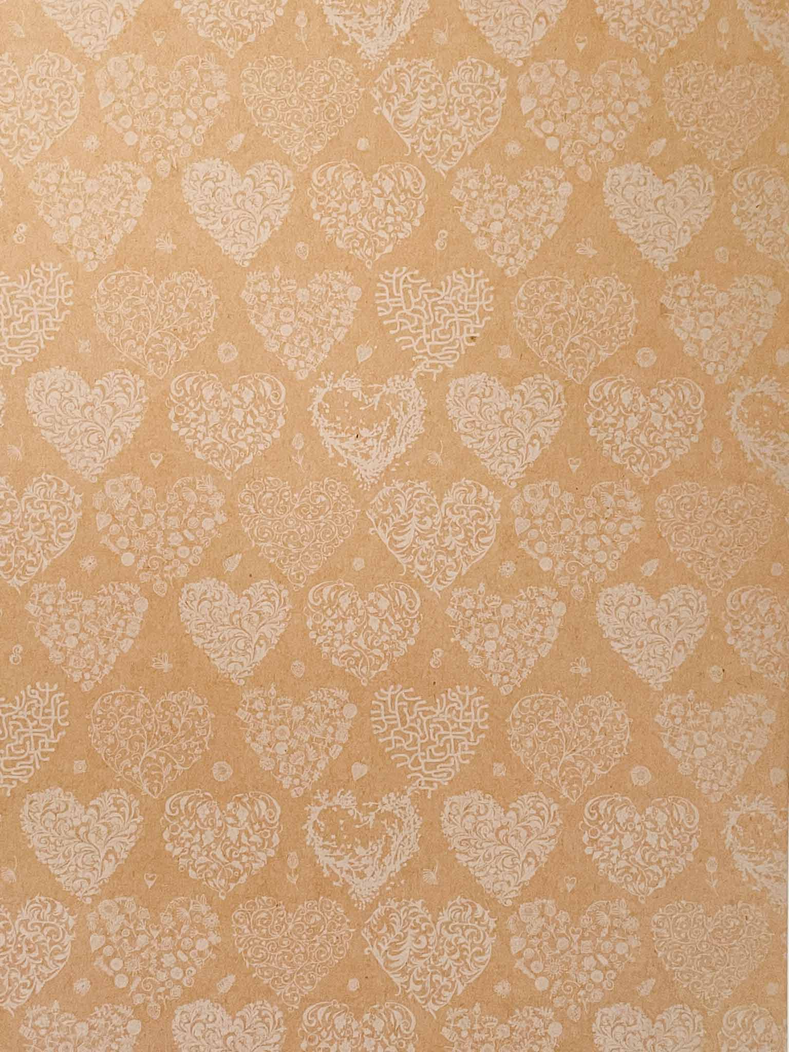 Hearts on Kraft Paper  ImagineDIY   