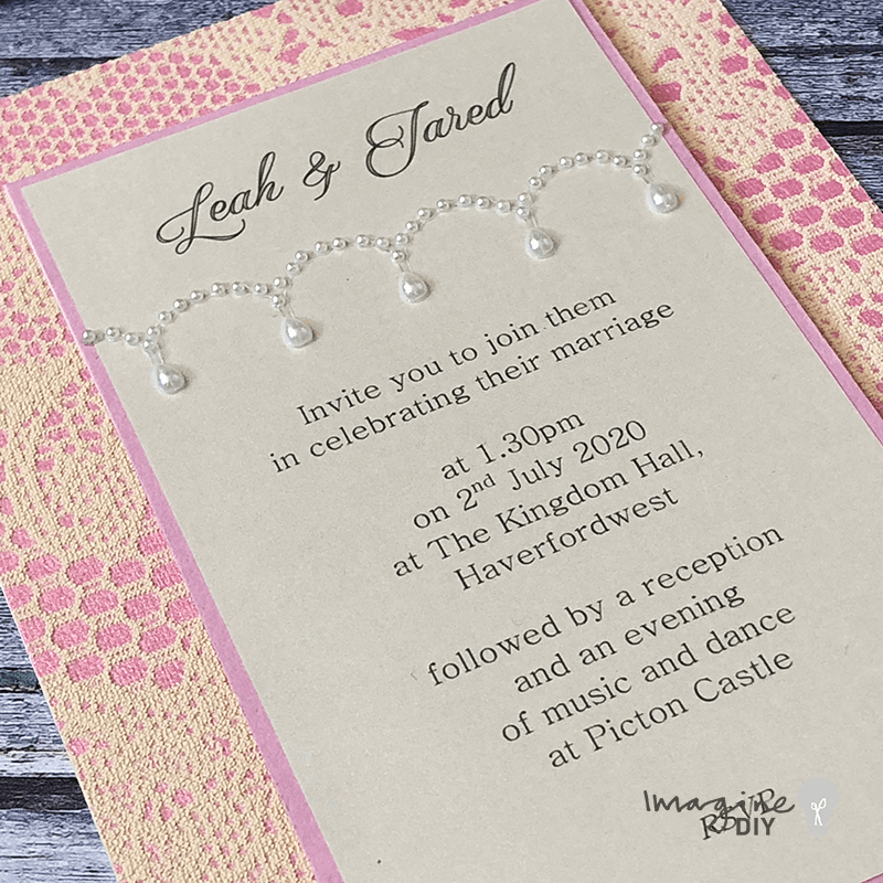 Chantilly Embossed Paper in Rose and Cream  ImagineDIY   
