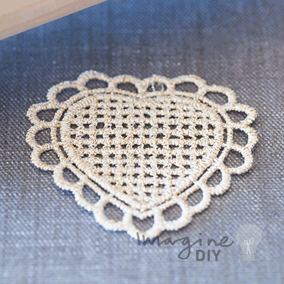 Heart Gold Lace Panel ImagineDIY